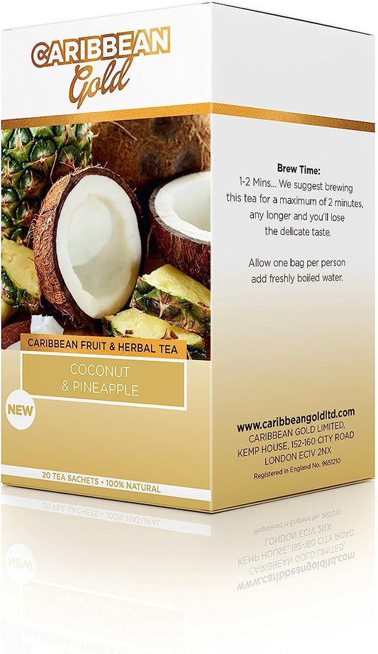 Caribbean Gold Fruit And Herbal Tea- Coconut & Pineapple