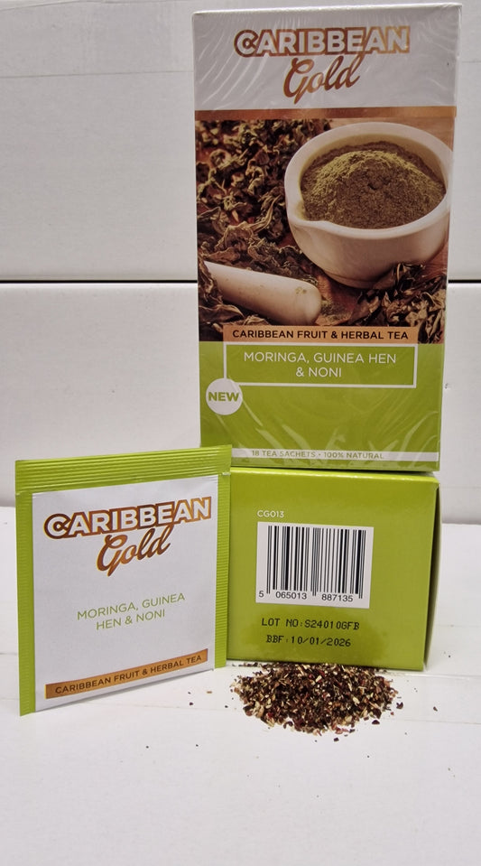 Caribbean Gold Fruit And Herbal Teas-Moringa, Guninea Hen & Noni